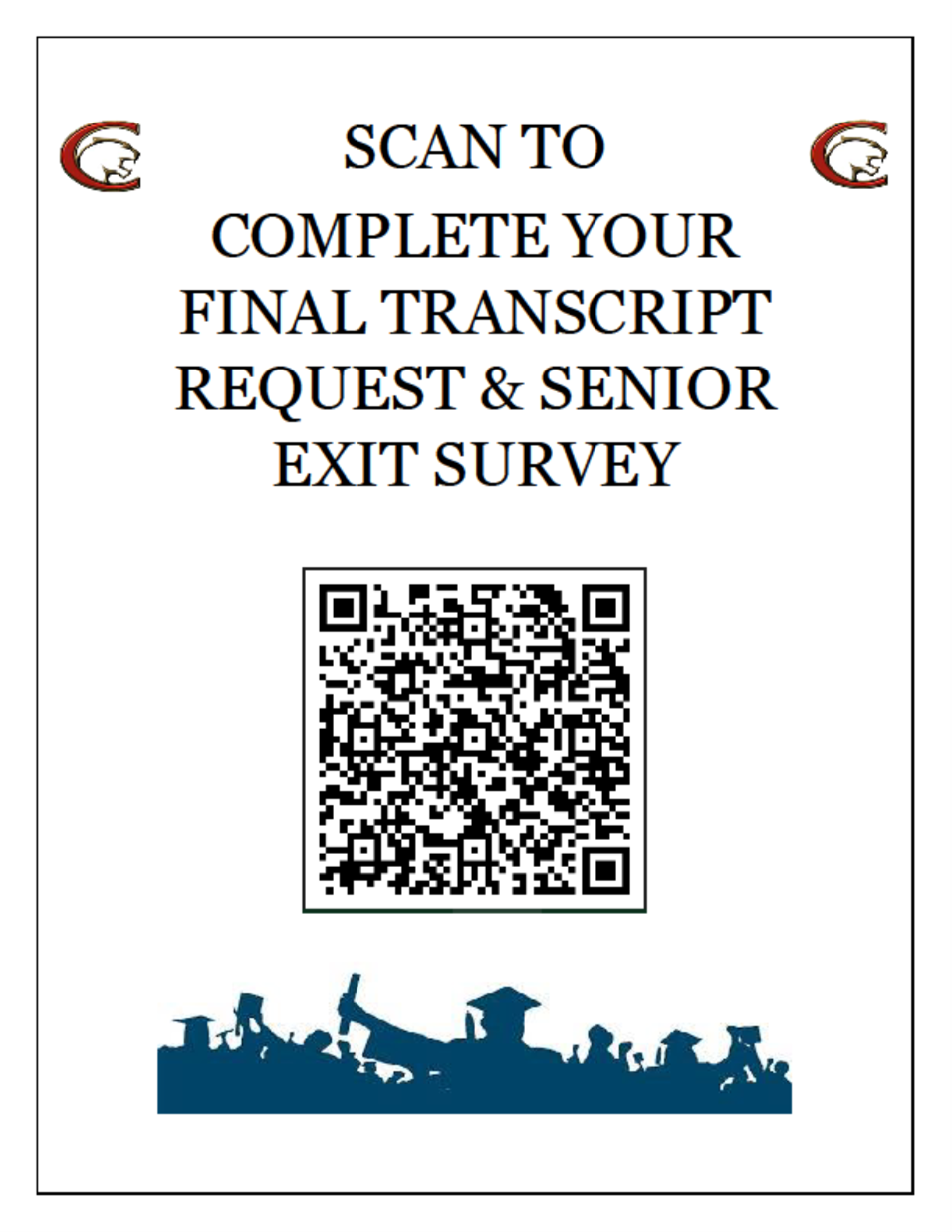 Complete your final transcript request & senior survey
