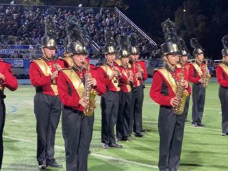 Band performing on field