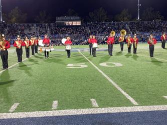 Band performing on field